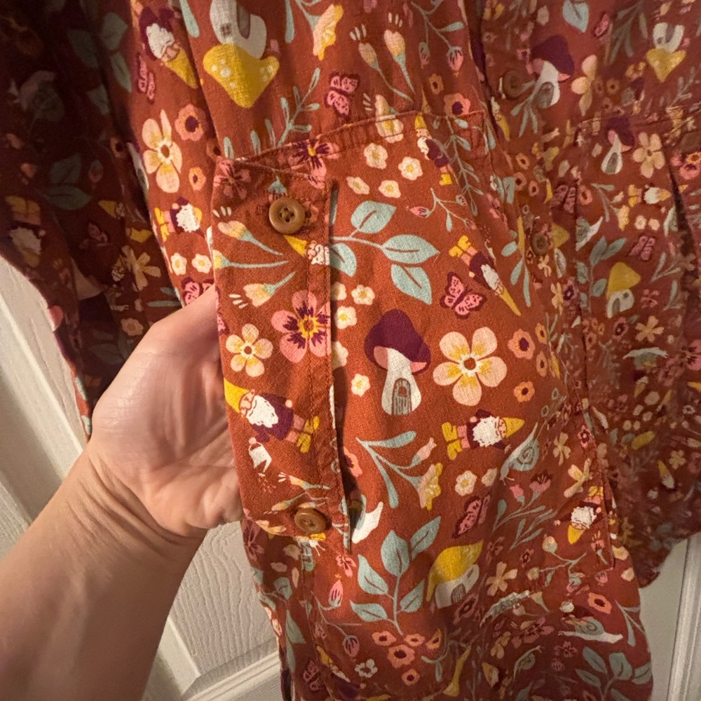 Floral Button-Up Shirt Dress - Picture 3 of 7